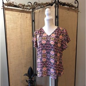 LOFT Flutter Sleeve Top